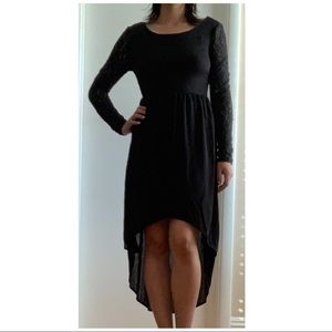 F21 black gothic dress